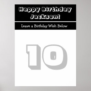 Personalisiert Happy Birthday Autographs Poster