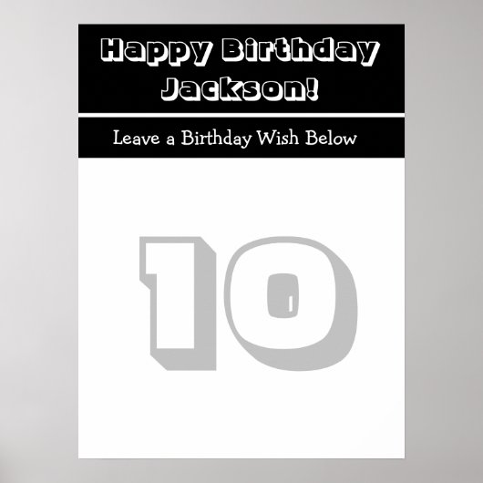 Personalisiert Happy Birthday Autographs Poster (Vorne)