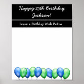 Personalisiert Happy Birthday Autographs Poster (Vorne)