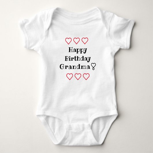 Personalisiert Happy Birthday Baby Onepiece, Baby Strampler (Vorderseite)