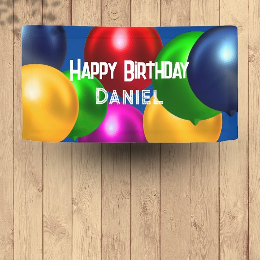 Personalisiert Happy Birthday Balloon Banner