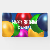 Personalisiert Happy Birthday Balloon Banner (Horizontal)