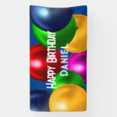 Personalisiert Happy Birthday Balloon Banner (Vertikal)