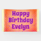 Personalisiert Happy Birthday Banner (Horizontal)