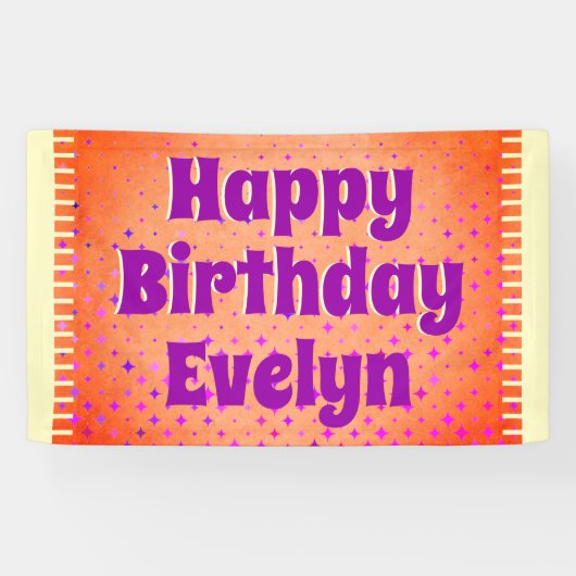 Personalisiert Happy Birthday Banner (Horizontal)