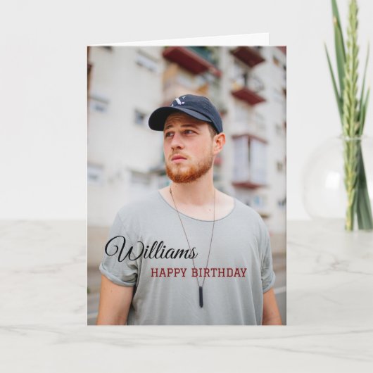 Personalisiert Happy Birthday Card Foto Karte (Vorderseite)