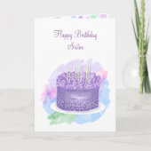 Personalisiert Happy Birthday Card für Schwester Karte (Vorderseite)