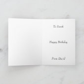 Personalisiert Happy Birthday Card - Glamour Zebra Karte (Innenseite)
