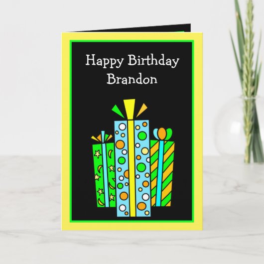 Personalisiert Happy Birthday Card Karte (Vorderseite)