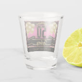 Personalisiert Happy Birthday Celebration - Pink Schnapsglas (Rückseite)