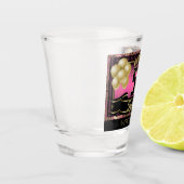 Personalisiert Happy Birthday Celebration - Pink Schnapsglas (Links)