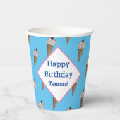 Personalisiert Happy Birthday Cups - Van Ice Cream Pappbecher (Vorderseite)
