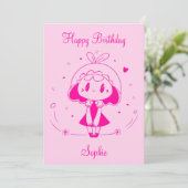 Personalisiert Happy Birthday Einladung (Stehend Vorderseite)