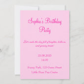 Personalisiert Happy Birthday Einladung (Rückseite)