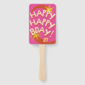Personalisiert Happy Birthday Fan Faces Fächer (Rückseite)