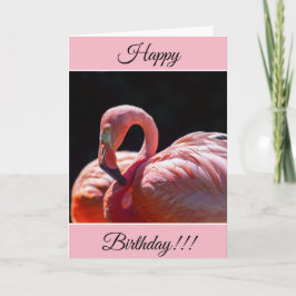 Personalisiert Happy Birthday Flamingo Card Karte