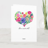 Personalisiert Happy Birthday Floral Wreath Karte (Rückseite)