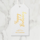 Personalisiert Happy Birthday Folie Geschenketiket Geschenkanhänger (Vorderseite)