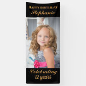 Personalisiert Happy Birthday Foto Age Banner (Vertikal)