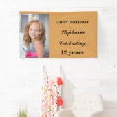 Personalisiert Happy Birthday Foto Age Gold Banner (Insitu)