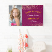 Personalisiert Happy Birthday Foto Celebration Banner (Insitu)