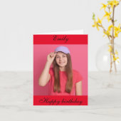 Personalisiert Happy Birthday Foto Ehefrau Zitate Karte (Gelbe Blume)