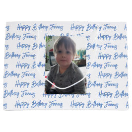 Personalisiert Happy Birthday Foto Große Geschenktüte