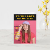 Personalisiert Happy Birthday Foto Liebe Ehefrau Karte (Gelbe Blume)