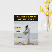 Personalisiert Happy Birthday Foto Liebe Ehefrau Karte (Gelbe Blume)