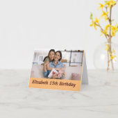 Personalisiert Happy Birthday Foto Name Karte (Gelbe Blume)