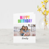 Personalisiert Happy Birthday Foto Name Quotes Karte (Gelbe Blume)