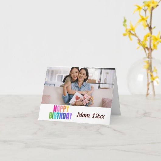 Personalisiert Happy Birthday Foto Name Quotes Karte (Gelbe Blume)