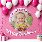 Personalisiert Happy Birthday Foto Name und Alter Button