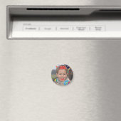 Personalisiert Happy Birthday Foto Round Magnet (In Situ (Geschirrspüler))