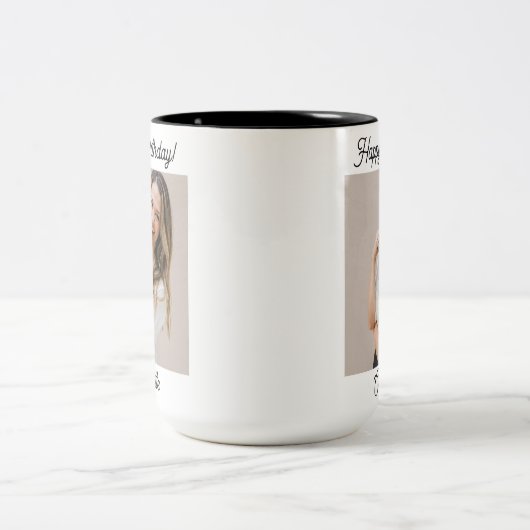 Personalisiert Happy Birthday Foto Tasse für sie, (Mittel)