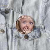 Personalisiert Happy Birthday Girl Button (Beispiel)