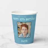 Personalisiert Happy Birthday Iguana Vorlage Pappbecher (Rückseite)