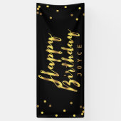 Personalisiert Happy Birthday Imitats Gold Confett Banner (Vertikal)