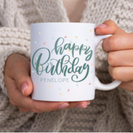 Personalisiert Happy Birthday Kaffeetasse