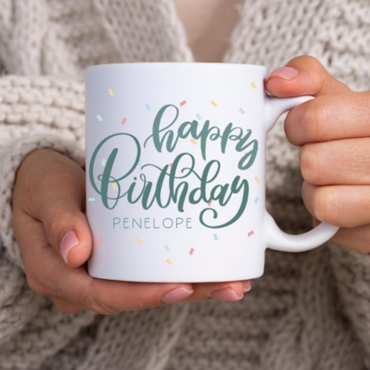 Personalisiert Happy Birthday Kaffeetasse