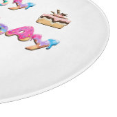Personalisiert Happy Birthday Leckereien farbenfro Schneidebrett (Ecke)