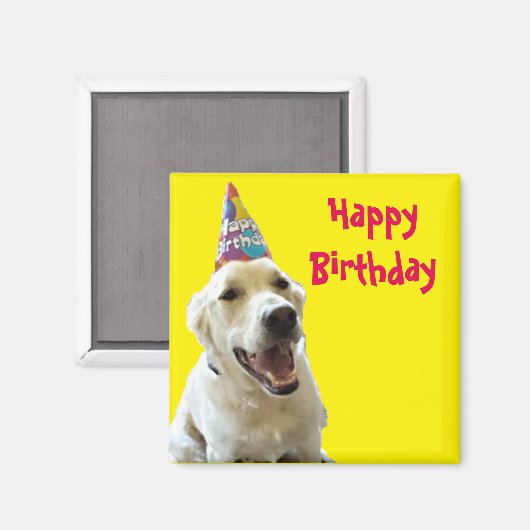 Personalisiert Happy Birthday Magnet (Vorderseite/Rückseite)