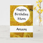 Personalisiert Happy Birthday Mama Card Karte (Gelbe Blume)
