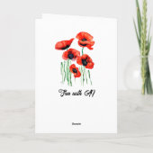 Personalisiert Happy Birthday Mama Hübsch Poppies Karte (Rückseite)