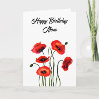 Personalisiert Happy Birthday Mama Hübsch Poppies
