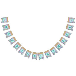 Personalisiert Happy Birthday Mermaid Party Wimpelkette