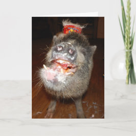 Personalisiert Happy Birthday Mini Pig Karte