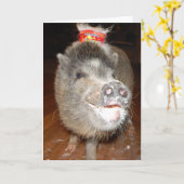 Personalisiert Happy Birthday Mini Pig Karte (Gelbe Blume)