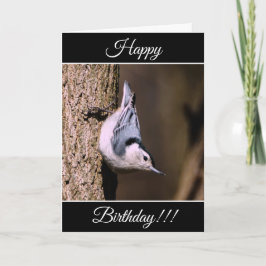 Personalisiert Happy Birthday Nuthatch Card Karte