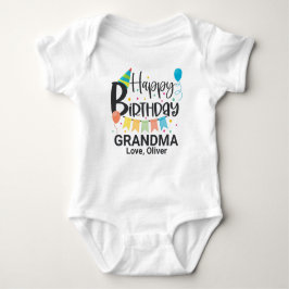 Personalisiert Happy Birthday Oma Baby Strampler